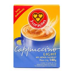 Café 3 CORAÇÕES cappuccino light 140g