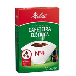 Filtro de Papel MELITTA Cafeteira Elétrica N 4 com 30 unidades