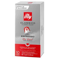 Café ILLY Espresso Clássico Compatível com Máquinas Nespresso com 10 Cápsulas 57g