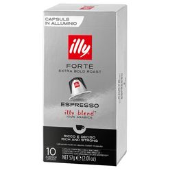 Café ILLY Espresso Forte Compatível com Máquina Nespresso com 10 Cápsula 57g