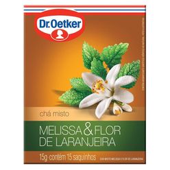 Chá DR OETKER melissa e flores de laranja Com 15 Saquinhos 15g