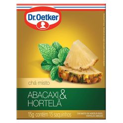 Chá DR OETKER abacaxi e hortelã Com 15 Saquinhos 15g