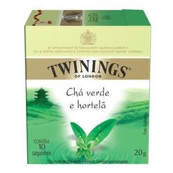 Chá Verde TWININGS hortelã Com 10 Saquinhos 20g