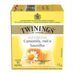 Chá TWININGS camomila, mel e baunilha Com 10 Saquinhos 15g