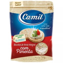 Biscoito de Arroz CAMIL Integral com Pimenta 150g