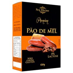 Biscoito SEU DIVINO Premium Pão de Mel sem Glúten e 0% Leite 120g