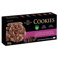 Cookies SEU DIVINO Chocolate com Gotas de Chocolate Vegano Sem Glúten, Sem Lactose 90g