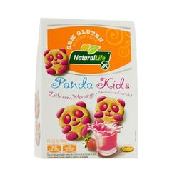 Biscoito NATURAL LIFE Amanteigado Panda Kids Morango Sem Glúten, Lactose Free e Sem Proteínas do Leite 100g