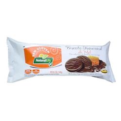 Biscoito de Mel NATURAL LIFE Funcional com Cobertura de Chocolate Meio Amargo Sem Glúten 140g