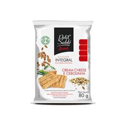 Biscoito PETIT SABLÉ Integral Cream Cheese e Cebolinha Vegano Sem Lactose 80g