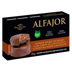 Alfajor SEU DIVINO Recheado com Creme de Chocolate Vegano Sem Glúten, Sem Lactose, Sem Conservantes 80g