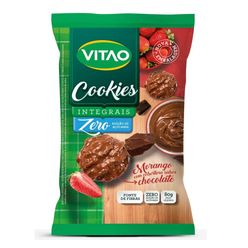 Biscoito VITÃO Cookies Integrais Morango com Cobertura de Chocolate Zero Adição de Açúcares 80g