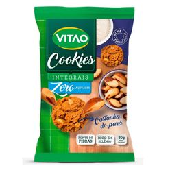 Biscoito VITÃO Cookies Integrais Castanha do Pará Zero Açúcares 80g