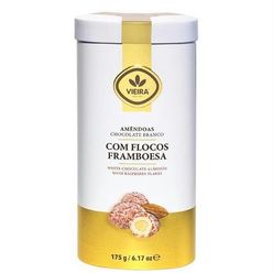 Amêndoas VIEIRA Chocolate Branco e Framboesa 175g