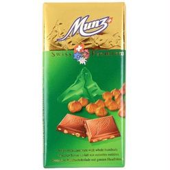 Chocolate Suíço MUNZ Premium ao Leite com Avelã 100g