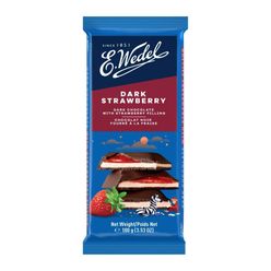 Chocolate E.WEDEL Amargo com Recheio de Morango 100g