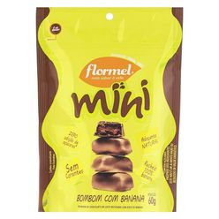 Mini Bombom FLORMEL Banana Zero Adição de Açúcar 60g