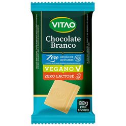 Chocolate Branco VITAO Zero Adição de Açúcares Vegano Zero Lactose 22g