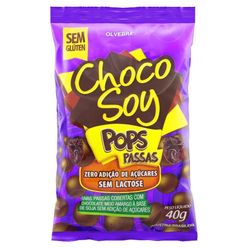 Chocolate CHOCO SOY Pops Passas sem Glúten e sem Lactose 40g