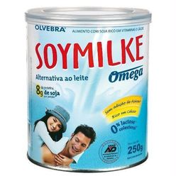 Leite de soja SOYMILKE sem açúcar, ômega 250g