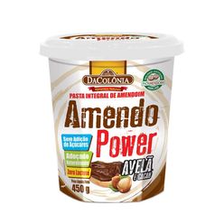 Pasta de Amendoim DA COLÔNIA Power Avelã e Cacau Sem Lactose 450g