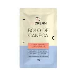 Mistura para Bolo de Caneca MY DREAM Low Carb Cenoura com Chocolate sem Glúten e sem Lactose 40g
