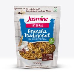 Granola Jasmine Integral Tradicional Com Coco E Uvas Passas 250g