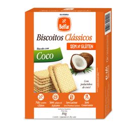 Biscoito BELFAR Clássicos Coco sem Glúten e sem Lactose 84g