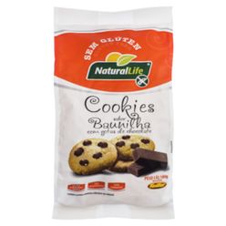 Biscoito NATURAL LIFE Cookies Baunilha com Gotas de Chocolate sem Glúten 180g