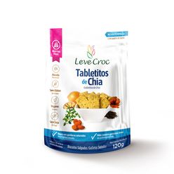 Biscoito LEVE CROC Tabletitos de Chia Vegano sem Glúten e Soja 120g