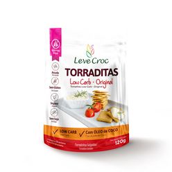 Torraditas LEVE CROC Low Carb Original sem Glúten,sem Soja e Vegano 120g