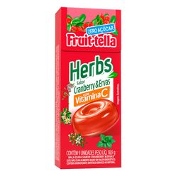 Bala FRUITTELLA Herbs Cranberry e Ervas com Vitamina C Zero Açúcar 18.9g