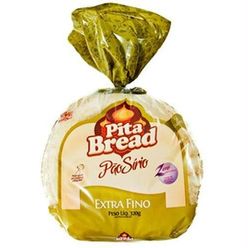 Pão Sírio Pita Bread Extra Fino  Com 6 Unidades 320g