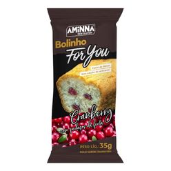 Bolinho AMINNA For You Cranberry sem Glúten e sem Adição de Açúcares 35g