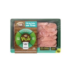 Filé de Peito de Frango NAT VERDE Tiras Resfriado 600g