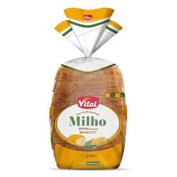 Pão VITAL Milho Tradicional Zero Lactose Zero Proteina de Leite 500gr