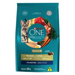 Alimento Para Gatos Purina One Visible Nutrition Frango E Carne Para Filhotes 500g