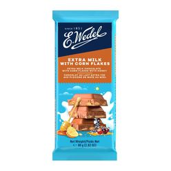 Chocolate E.WEDEL ao Leite Extra com Cornflakes 80g