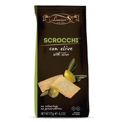 Scrocchi Laurieri Azeitona Verde Italiano Pacote 175g