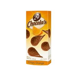 Chocolate Belga 24 CHOCOLA'S Laranja 80g