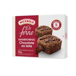 Minibrownie WICKBOLD do Forno Chocolate ao Leite com 5 Unidades de 30g cada 150g