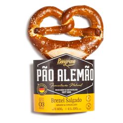 Pão BONGRANO Alemão Brezel Salgado Assado & Congelado com 4 Unidades 400g