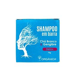 Shampoo em Barra ORGÂNICA Detox Chá Branco e Gengibre 75g