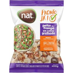 File de Peito Frango NAT Grelhado em Cubos Congelado 400g