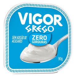 Iogurte VIGOR Grego Tradicional Zero Gorduras sem Adição de Açucares Pt 90g