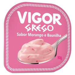 Iogurte VIGOR Grego Morango e Baunilha Pt 90g