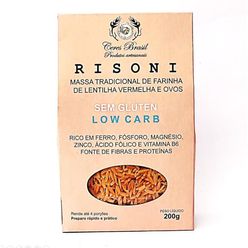 Massa CERES BRASIL Risoni de Farinha de Lentilha Vermelha e Ovos Low Carb sem Glúten 200g