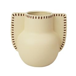 Vaso Decorativo Cerâmica Creme - A\CASA