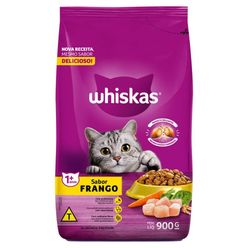 Ração WHISKAS para Gatos Frango Pacote 900g