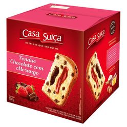 Panettone CASA SUICA Fondue Chocolate com Morango 500g